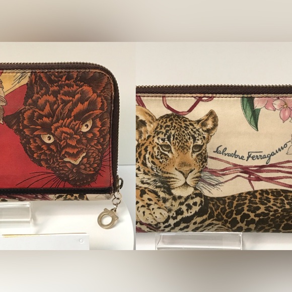Salvatore Ferragamo Animal Print Vintage Zip Around Wallet 😍🔥 - Picture 10 of 17